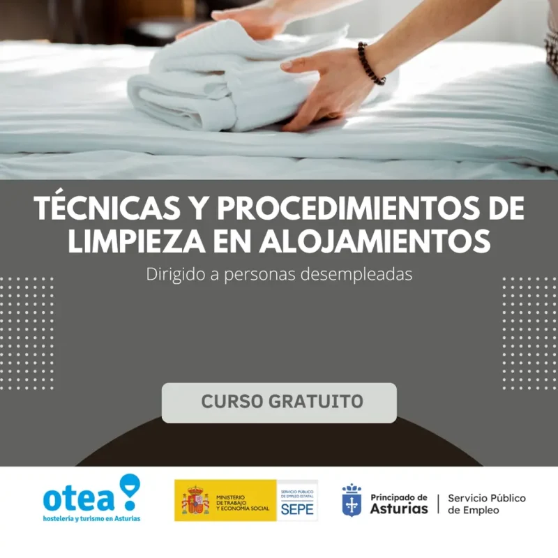 Curso Técnicas y Procedimientos de Limpieza en Alojamientos