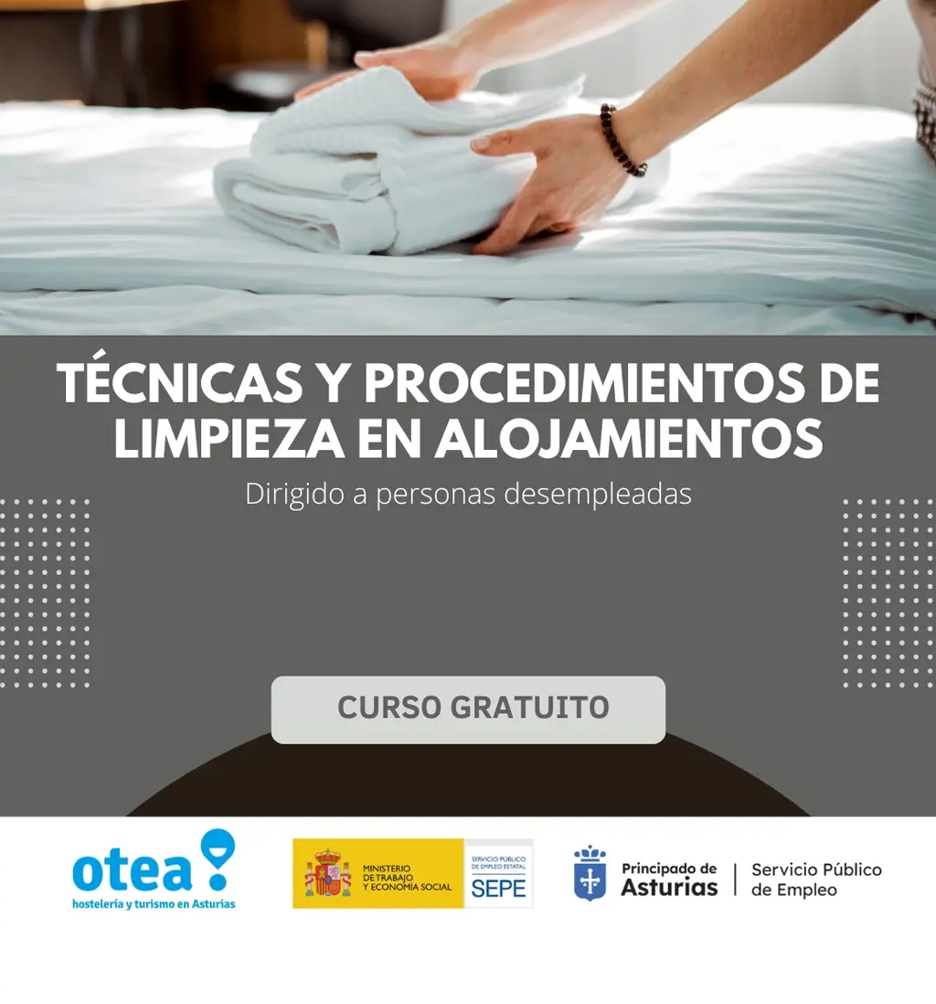 Curso Técnicas y Procedimientos de Limpieza en Alojamientos