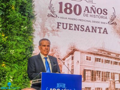 El presidente de Aguas de Fuensanta José Luis Fernández Martín-Caro, durante su intervención.